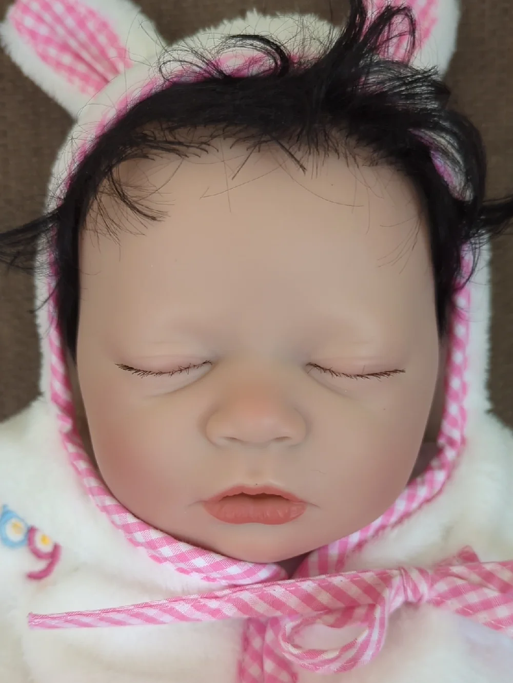 Reborn Sleeping Black Hair Sleeping Baby Doll
